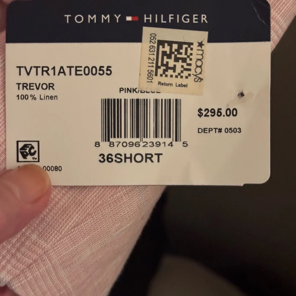 MEN’S NWT 🩷Tommy Hilfiger Pink Sport Coat with Notch Lapel! - Picture 5 of 14